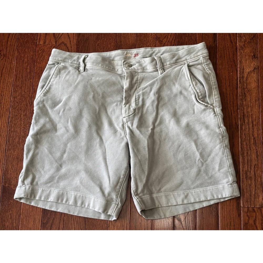 Faherty Stretch Terry 5 Pocket Shorts Mens 35 Gray Casual Knit Chino